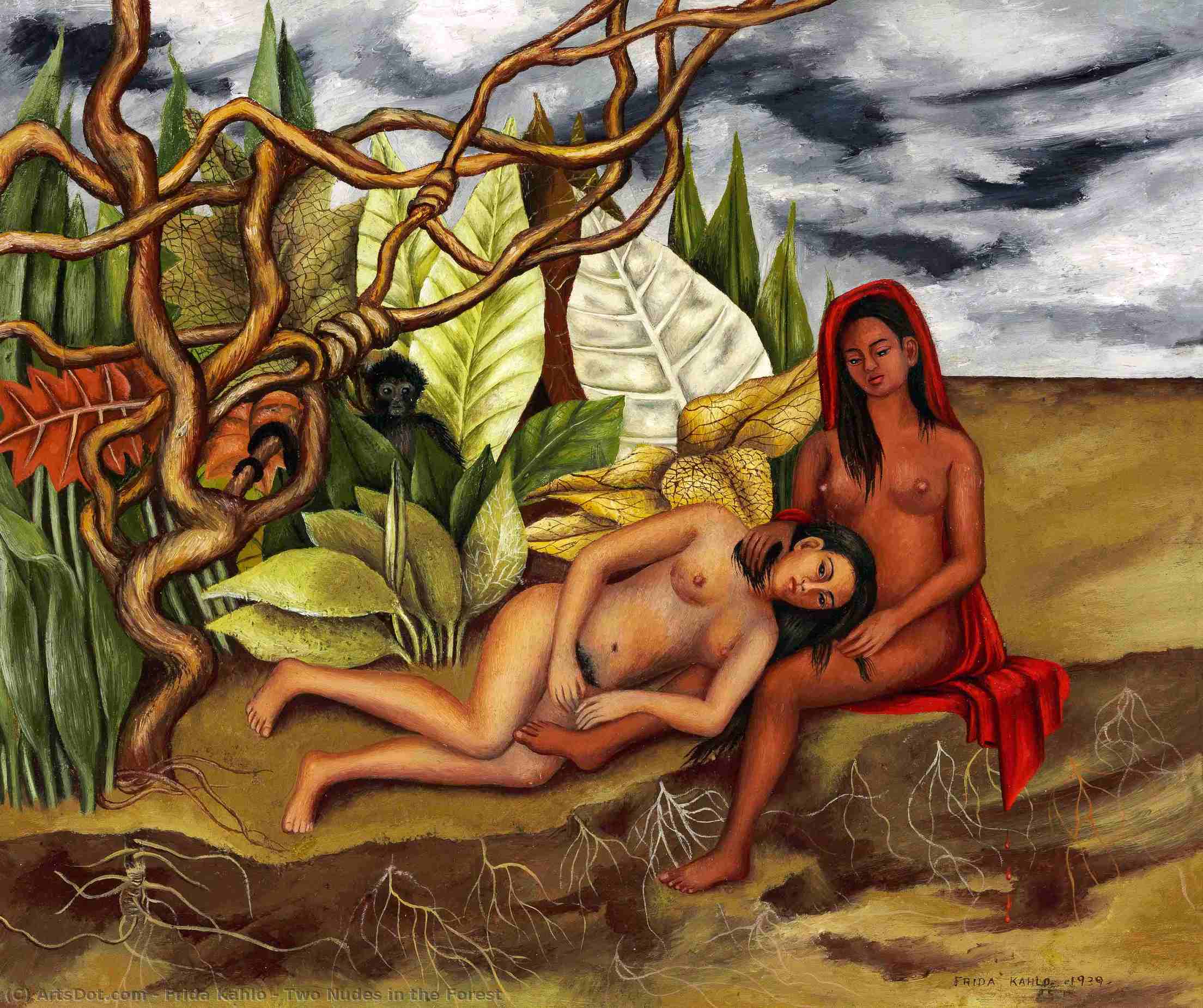 Two Nudes In The Forest — Frida Kahlo