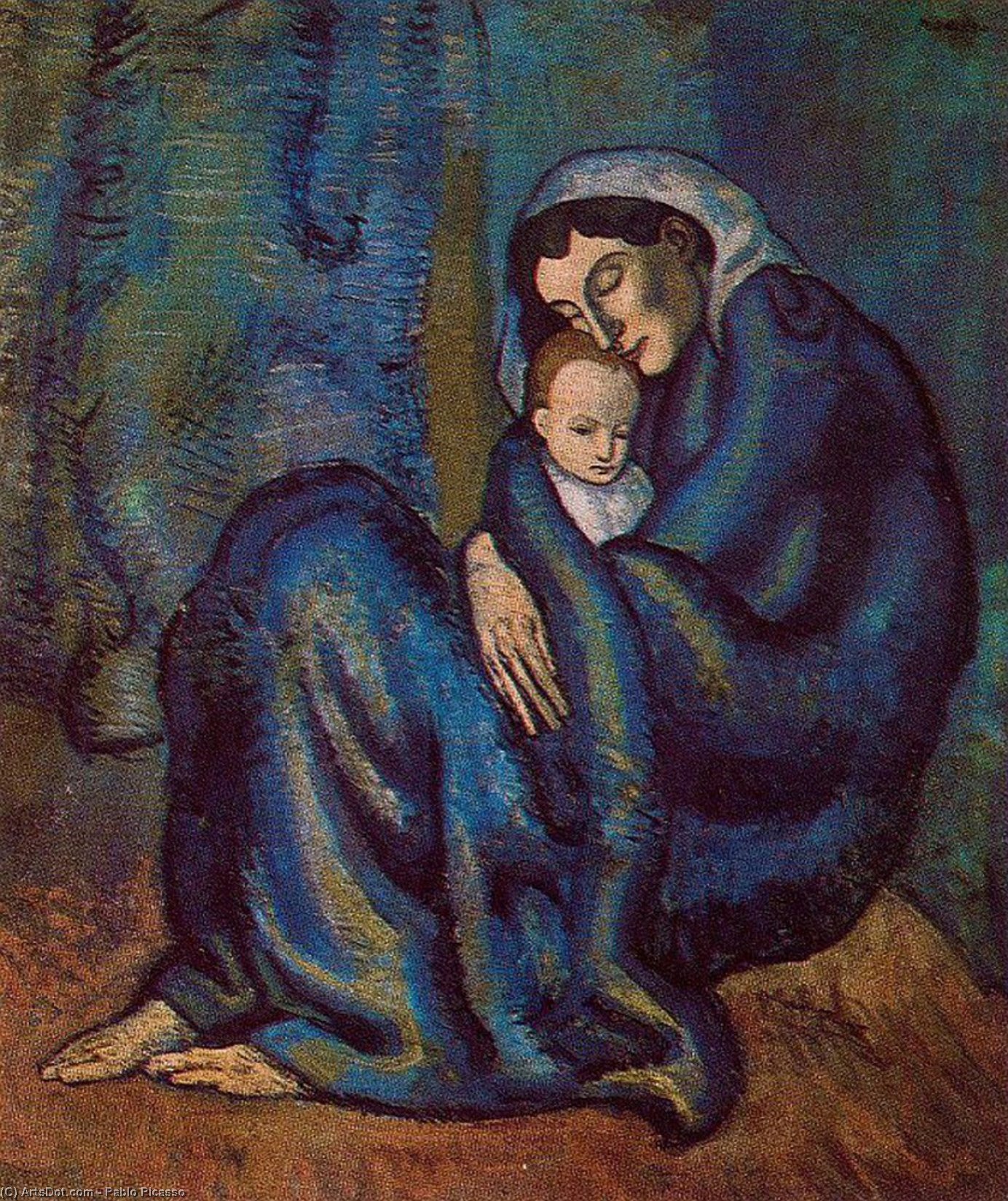Woman Embraceing A Boy — Pablo Picasso