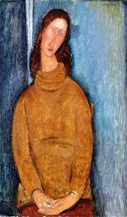 Jeanne Hebuterne In A Yellow Jumper — Amedeo Clemente Modigliani