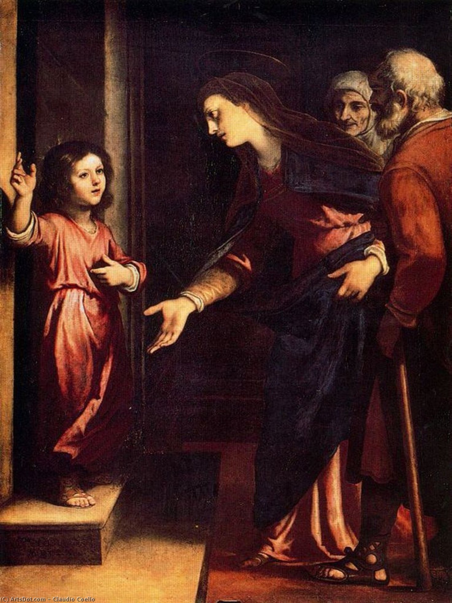Jesús Niño En La Puerta Del Templo — Claudio Coello