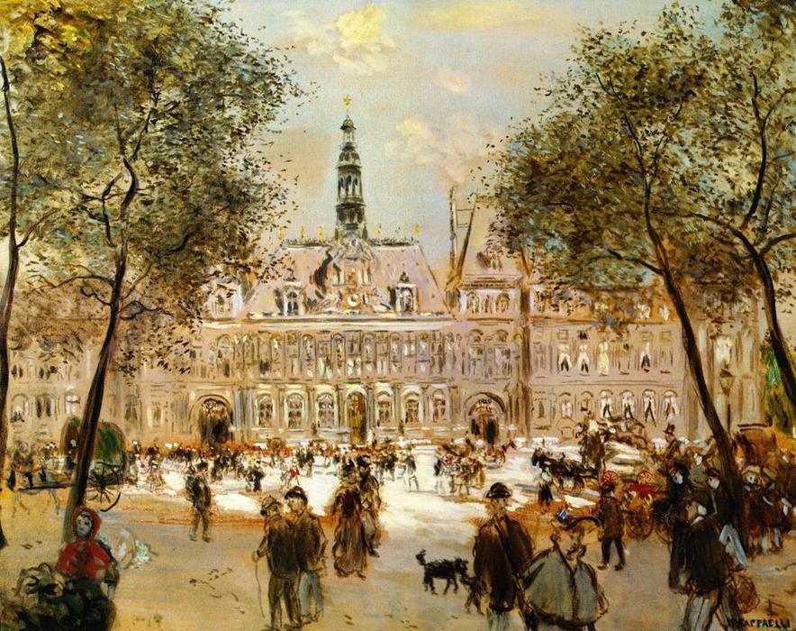 The Place De L'hotel De Ville — Jean-françois Raffaelli