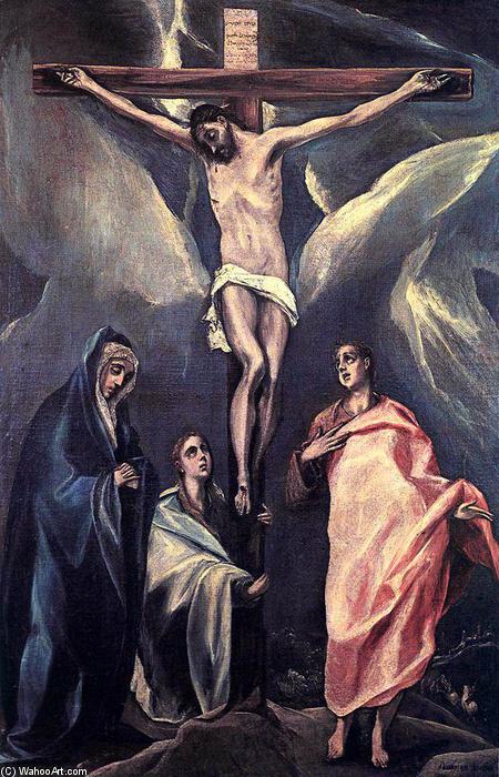 Christ On The Cross With The Two Maries And St John — El Greco