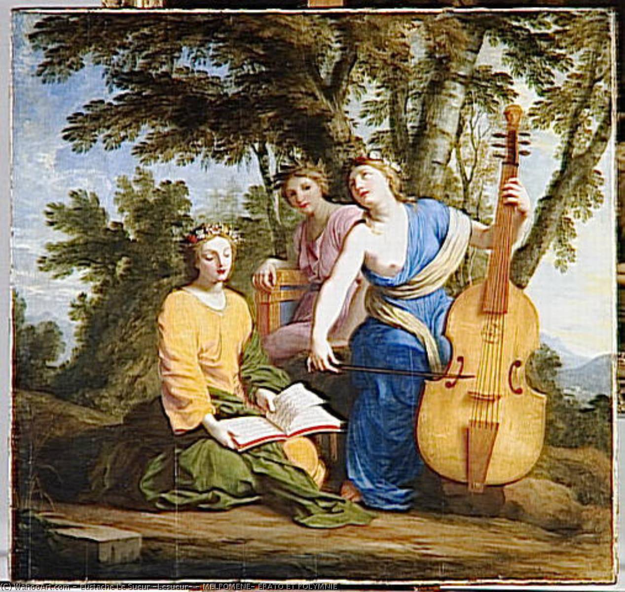 Melpomene, Erato Et Polymnie — Eustache Le Sueur (lesueur)