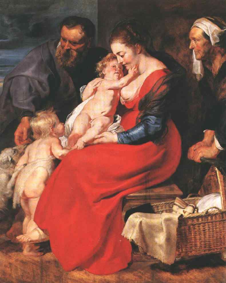 The Holy Family With Saints Elizabeth And John The Baptist — Peter Paul Rubens
