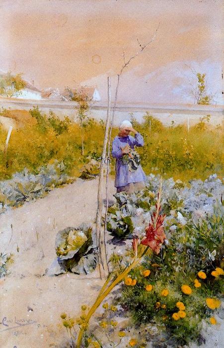In The Vegetable Garden — Carl Larsson