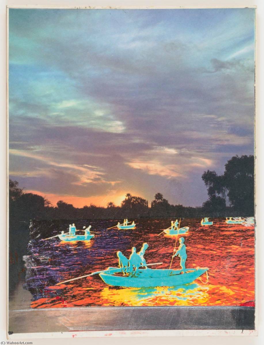Untitled (sun Setting Behind Trees At Lake Side) — Joseph Cornell