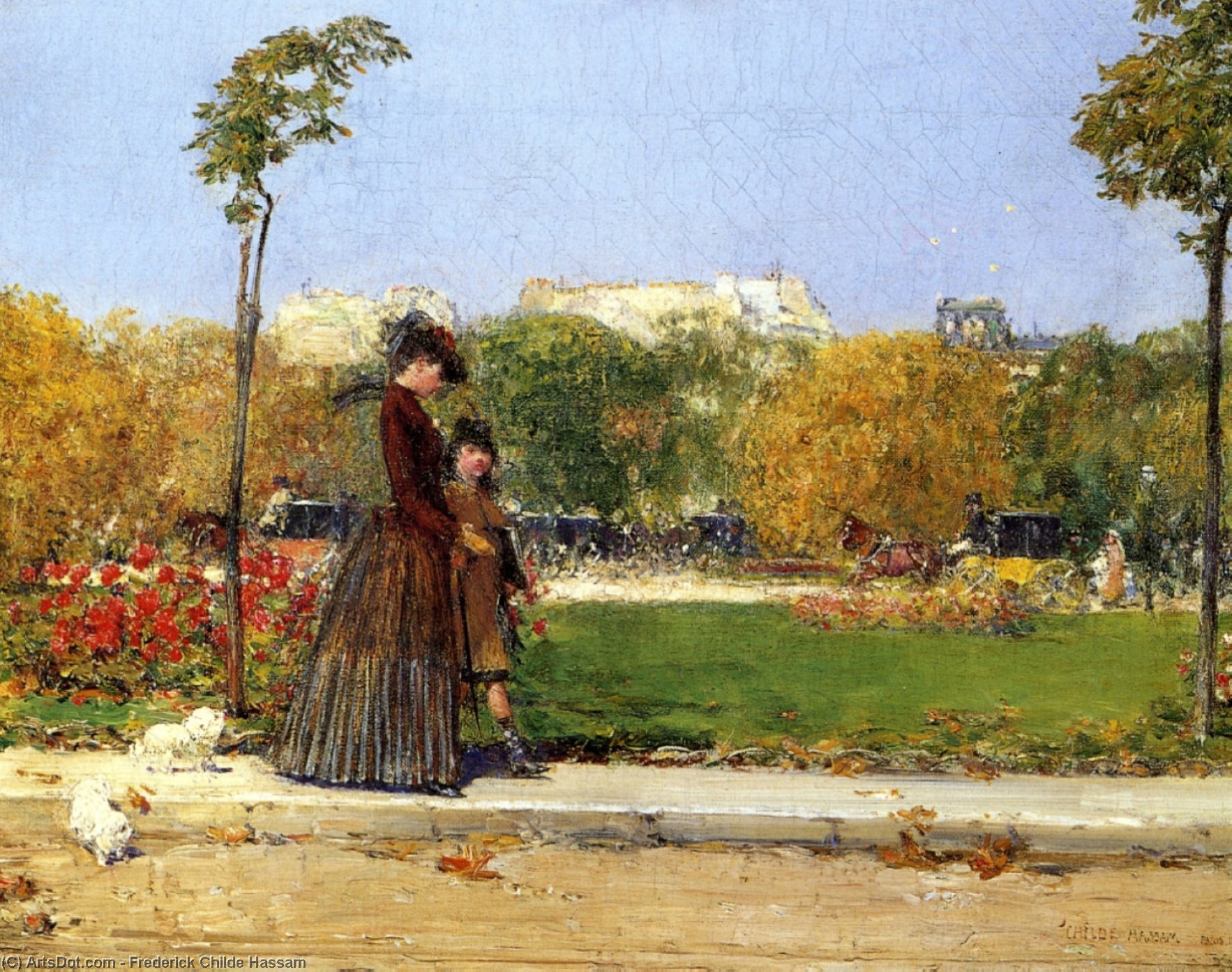 In The Park, Paris — Frederick Childe Hassam