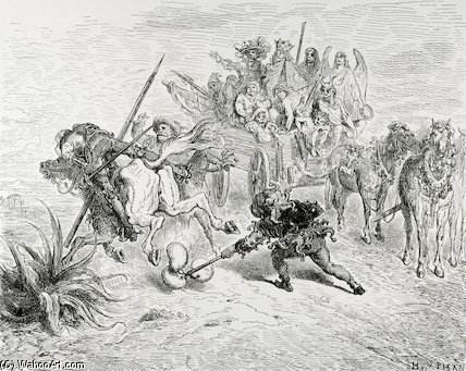 Don Quixote Meets A Traveling Theater Group — Paul Gustave Doré