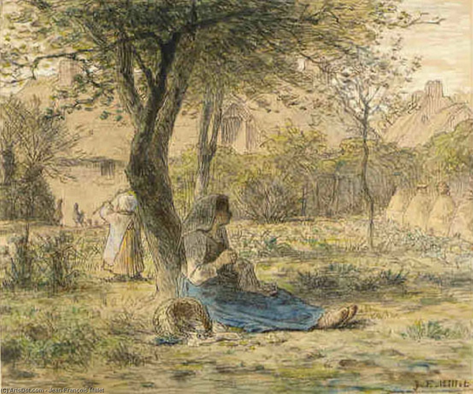 In The Garden — Jean-françois Millet
