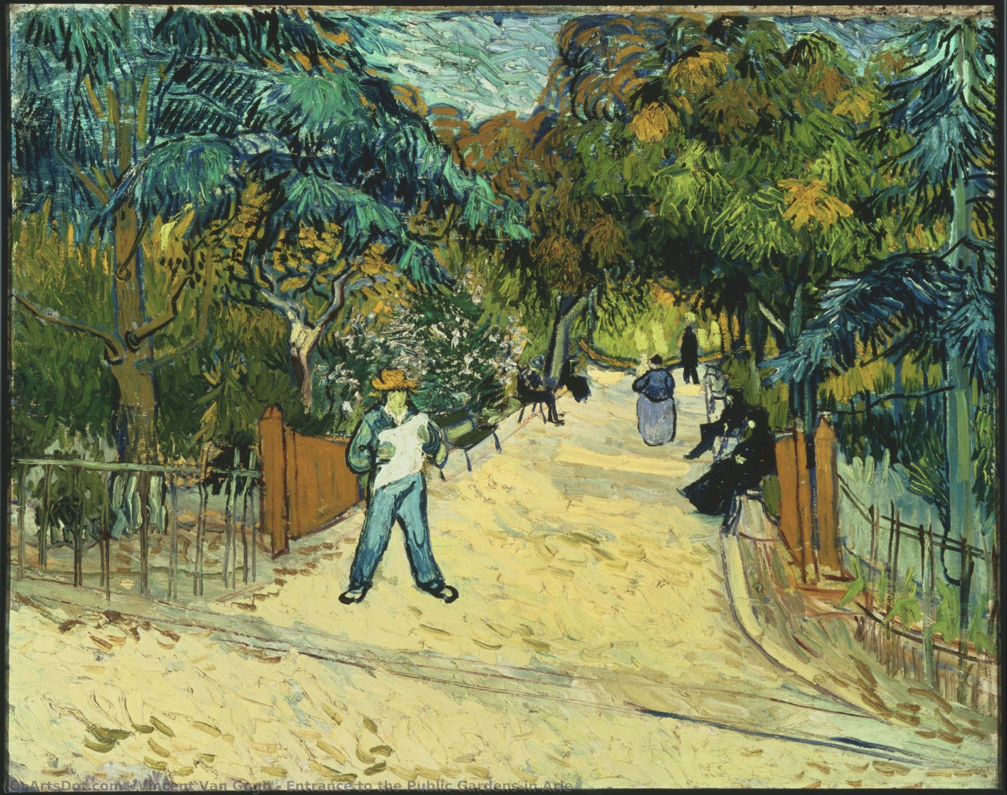 Entrance To The Public Gardens In Arle — Vincent Willem Van Gogh