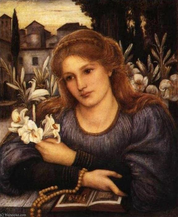 Cloister Lilies — Marie Spartali Stillman