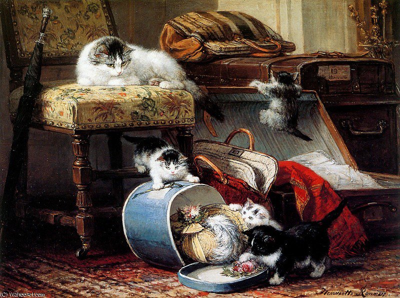 The New Hat Sun — Henriette Ronner Knip