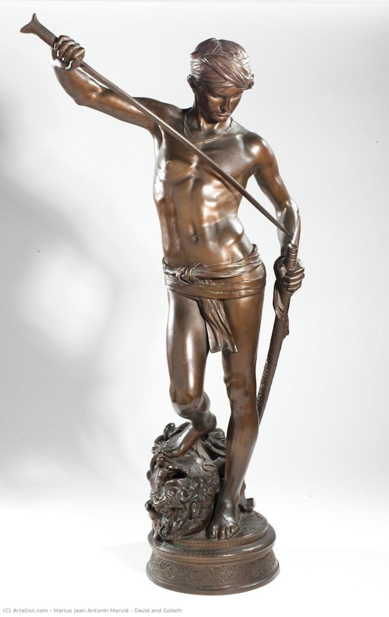 David And Goliath — Marius Jean Antonin Mercié