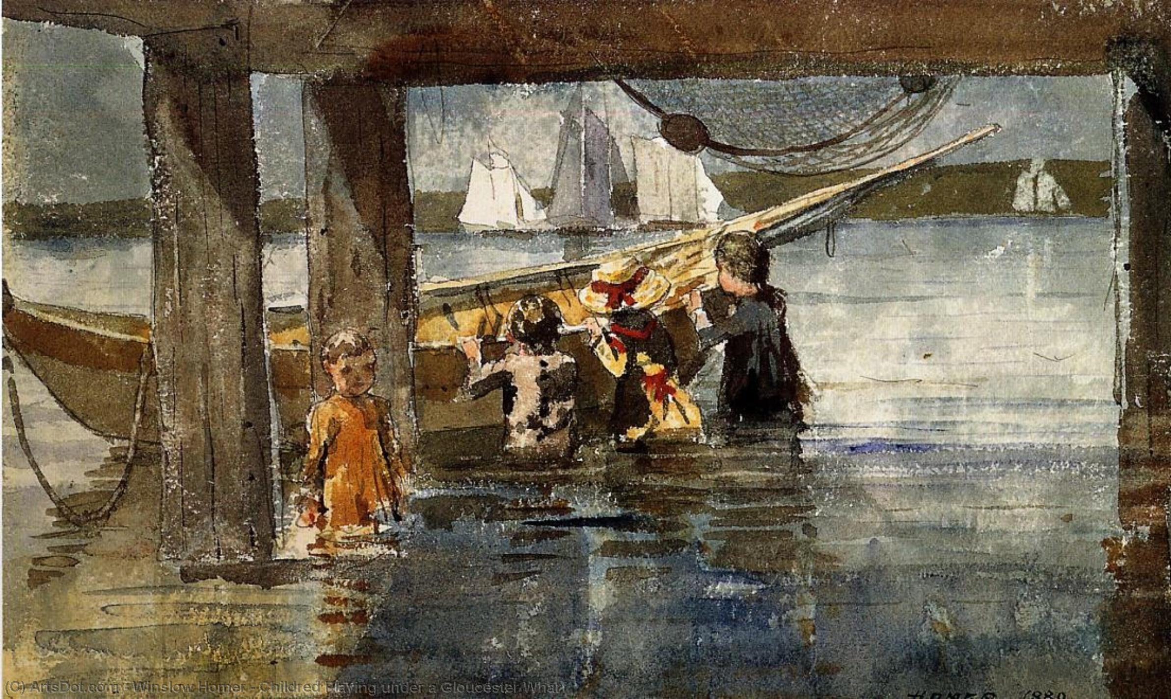 Childred Playing Under A Gloucester Wharf — Winslow Homer