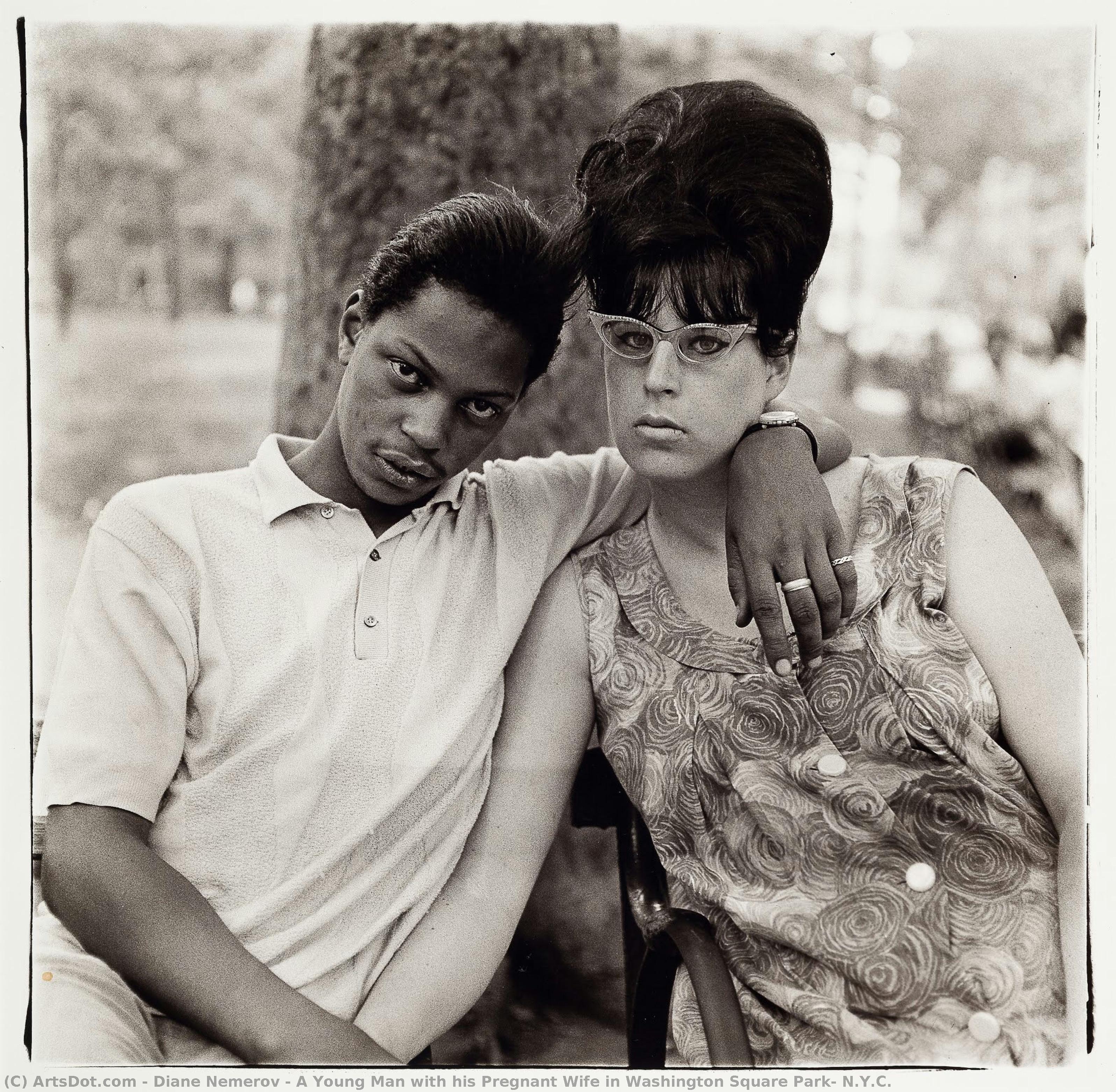 A Young Man With His Pregnant Wife In Washington Square Park, N.y.c. — Diane Nemerov