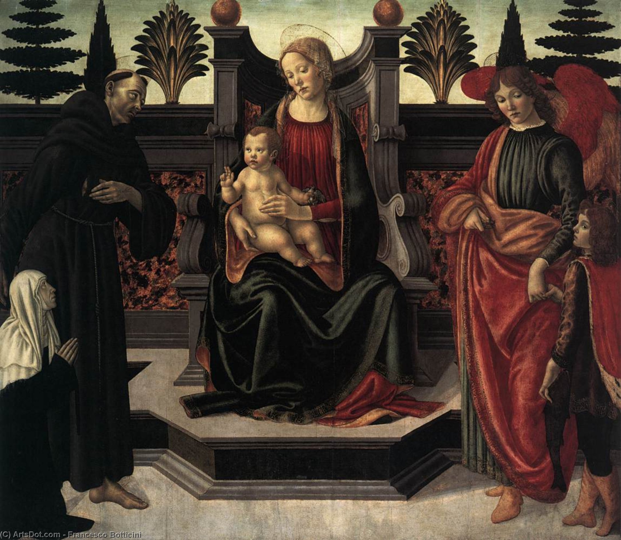 Virgin And Child Enthroned — Francesco Di Giovanni Botticini