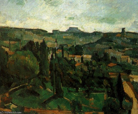 Paysage Dile De France - Oil On Canvas - — Paul Cézanne