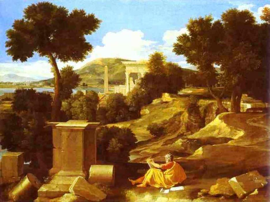 Landscape With St. John On Patmos — Nicolas Poussin