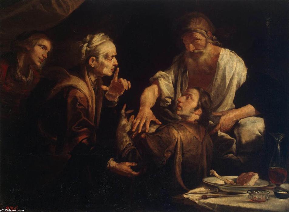 Isaac Blessing Jacob — Gioacchino Assereto