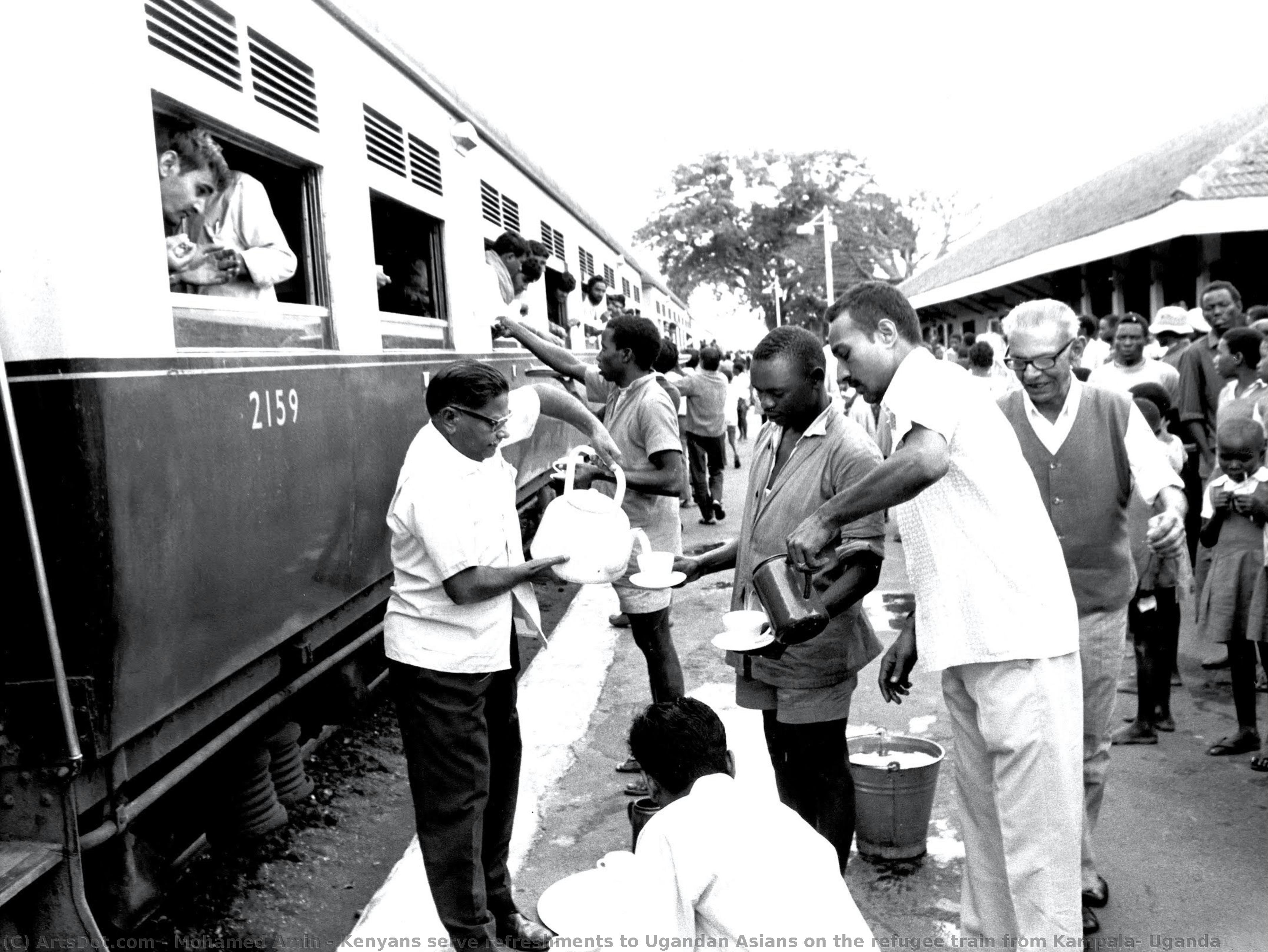 Kenyans Serve Refreshments To Ugandan Asians On The Refugee Train From Kampala, Uganda — Mohamed Amin