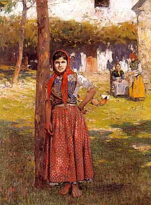 Mujer En El Campo — Alberto Pla Y Rubio