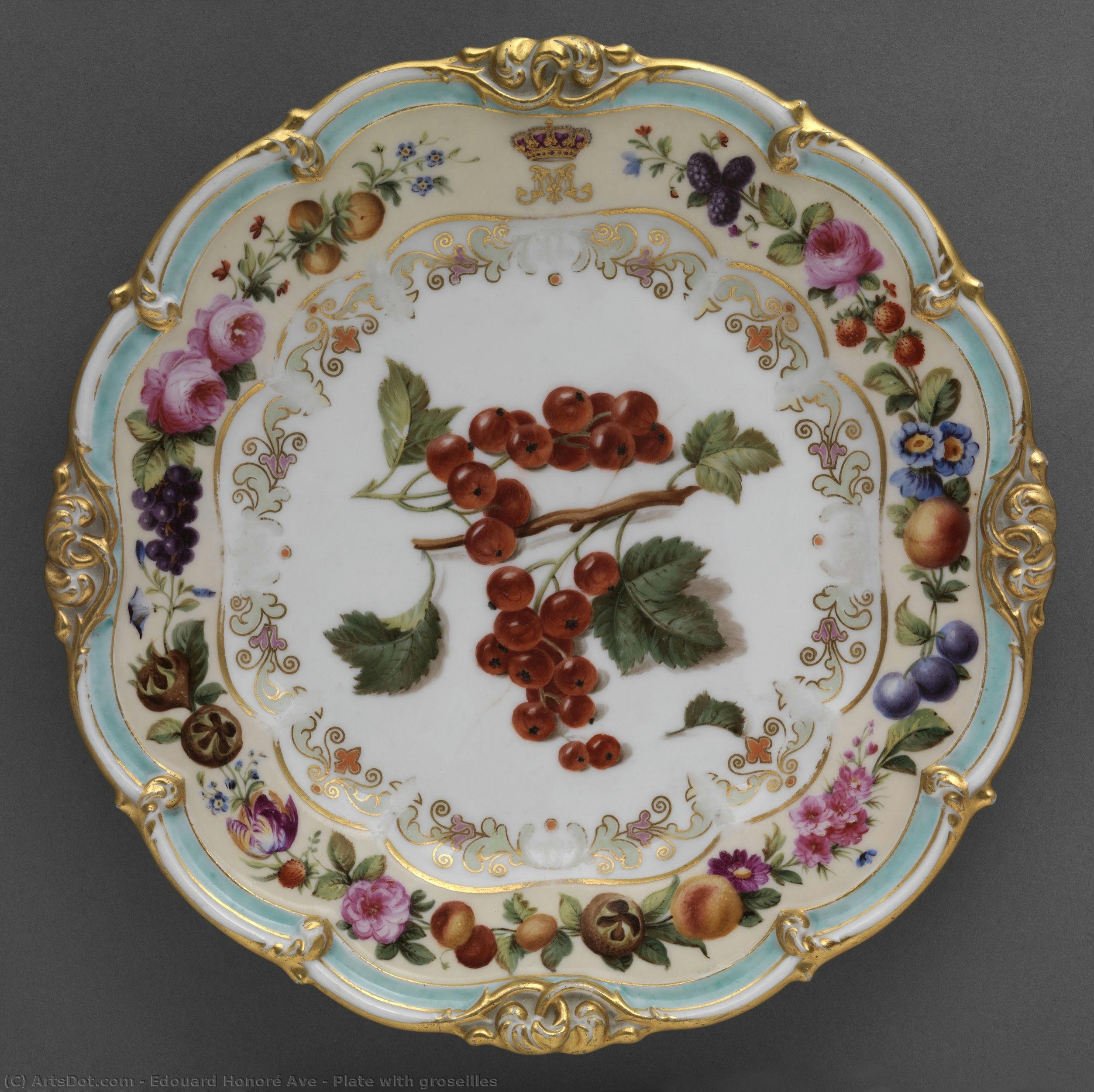 Plate With Groseilles — Edouard Honoré Ave