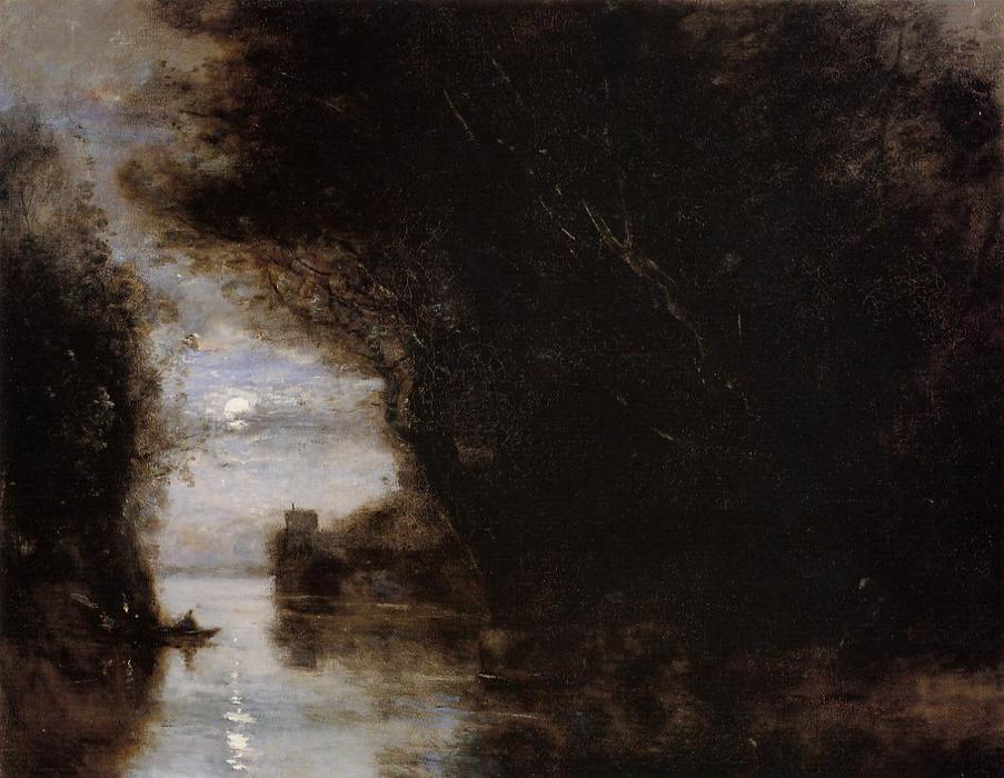 Moonlit Landscape — Jean-baptiste-camille Corot