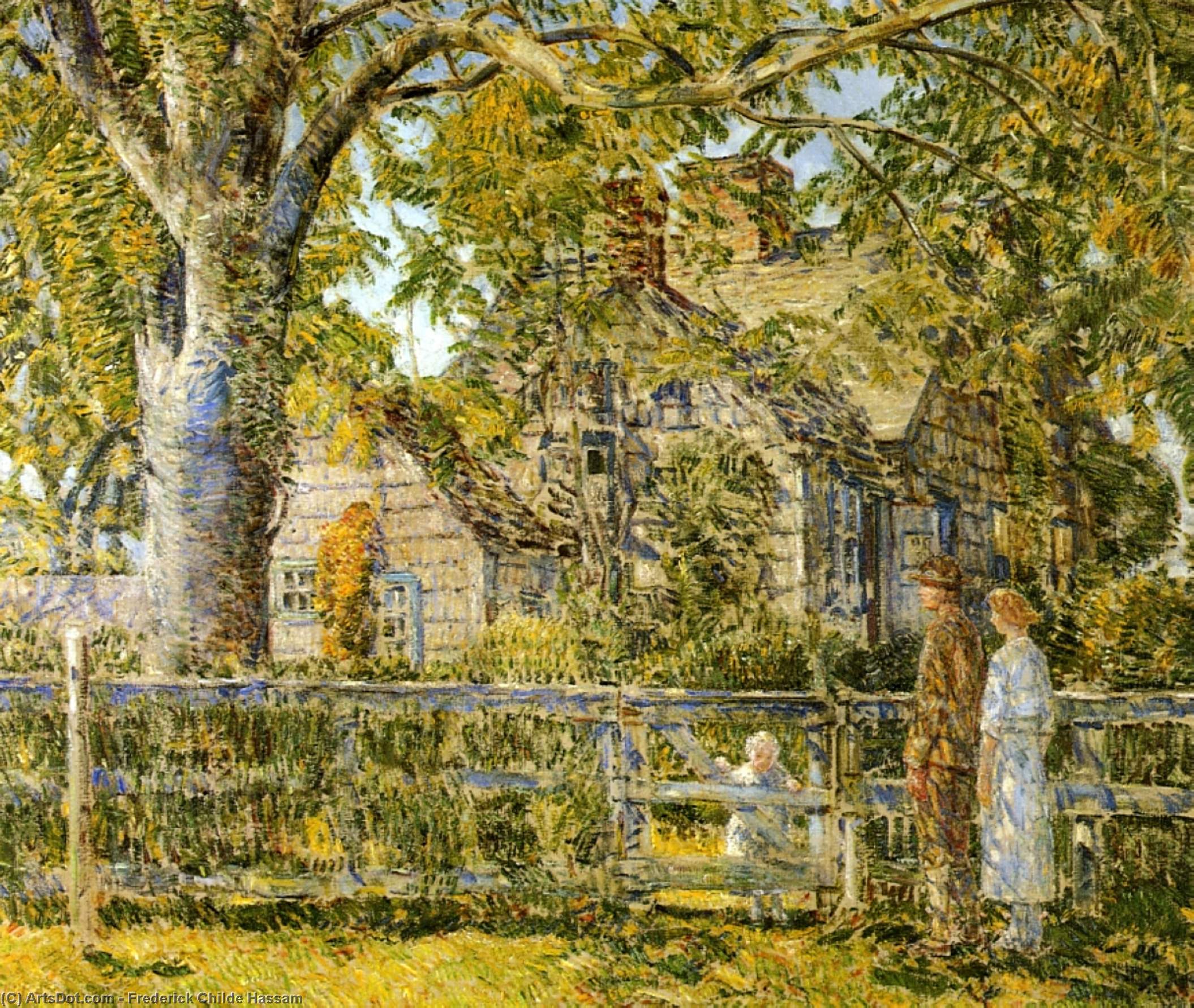 Old Mumford House, Easthampton — Frederick Childe Hassam