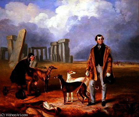 Charles Randell With Greyhounds — James Flewitt Mullock