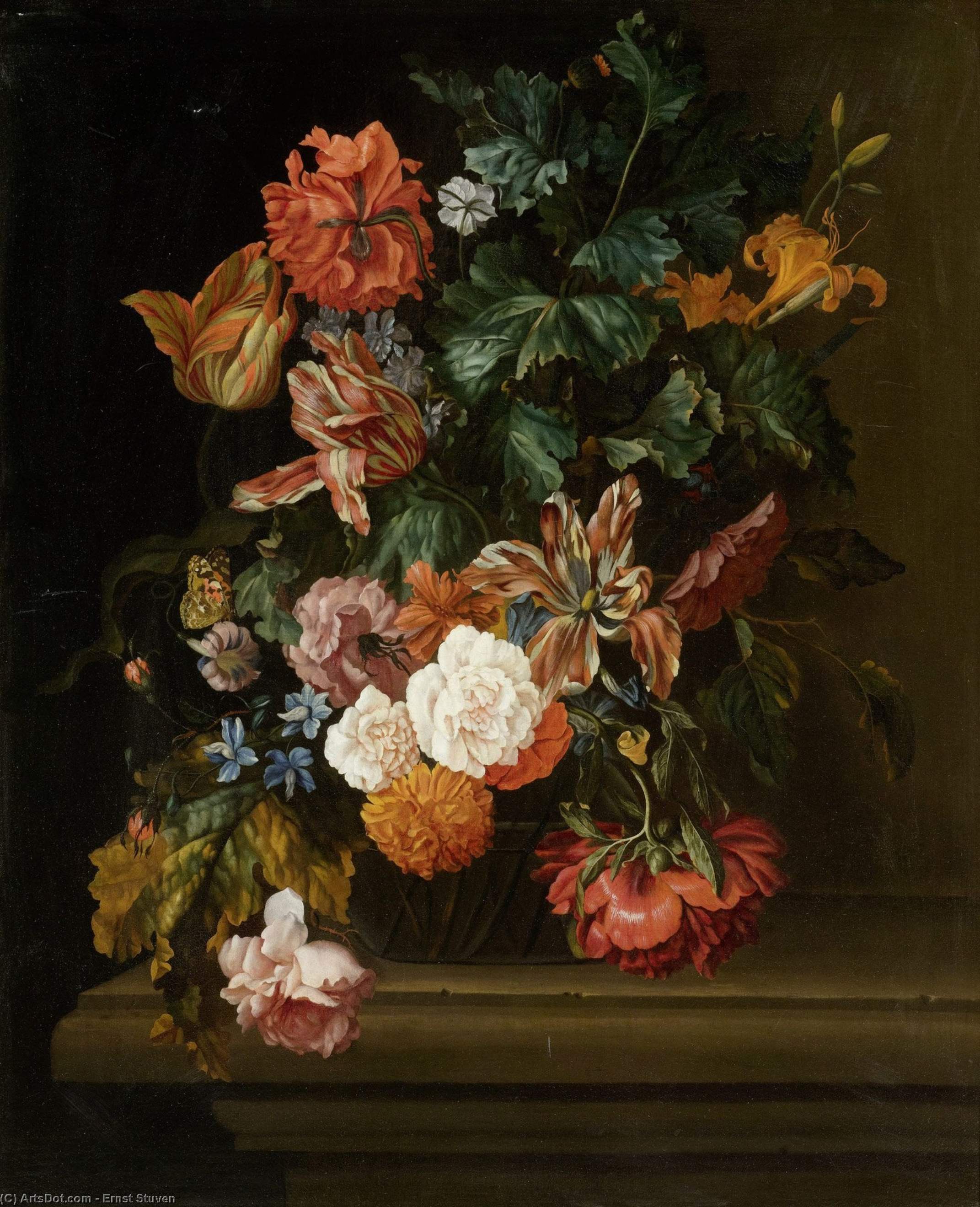 Still Life Of Flowers — Ernst Stuven