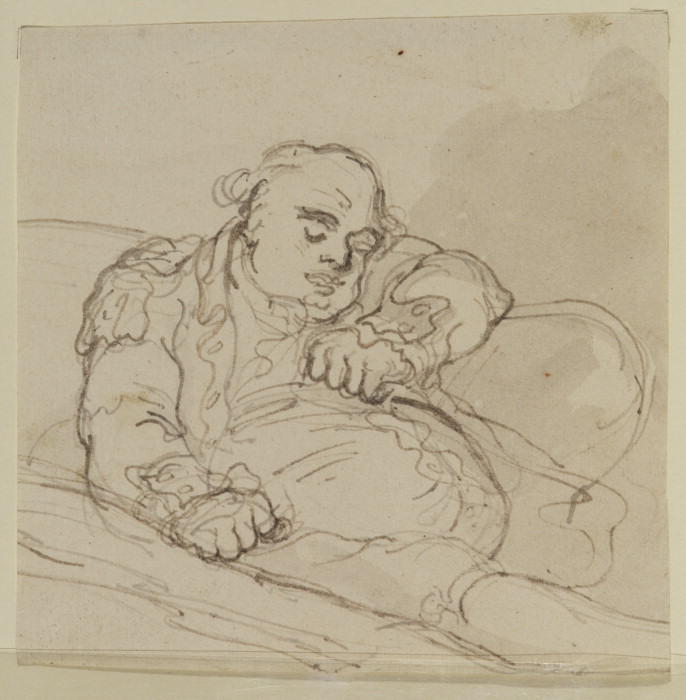 Man Asleep In An Arm-chair — Thomas Rowlandson