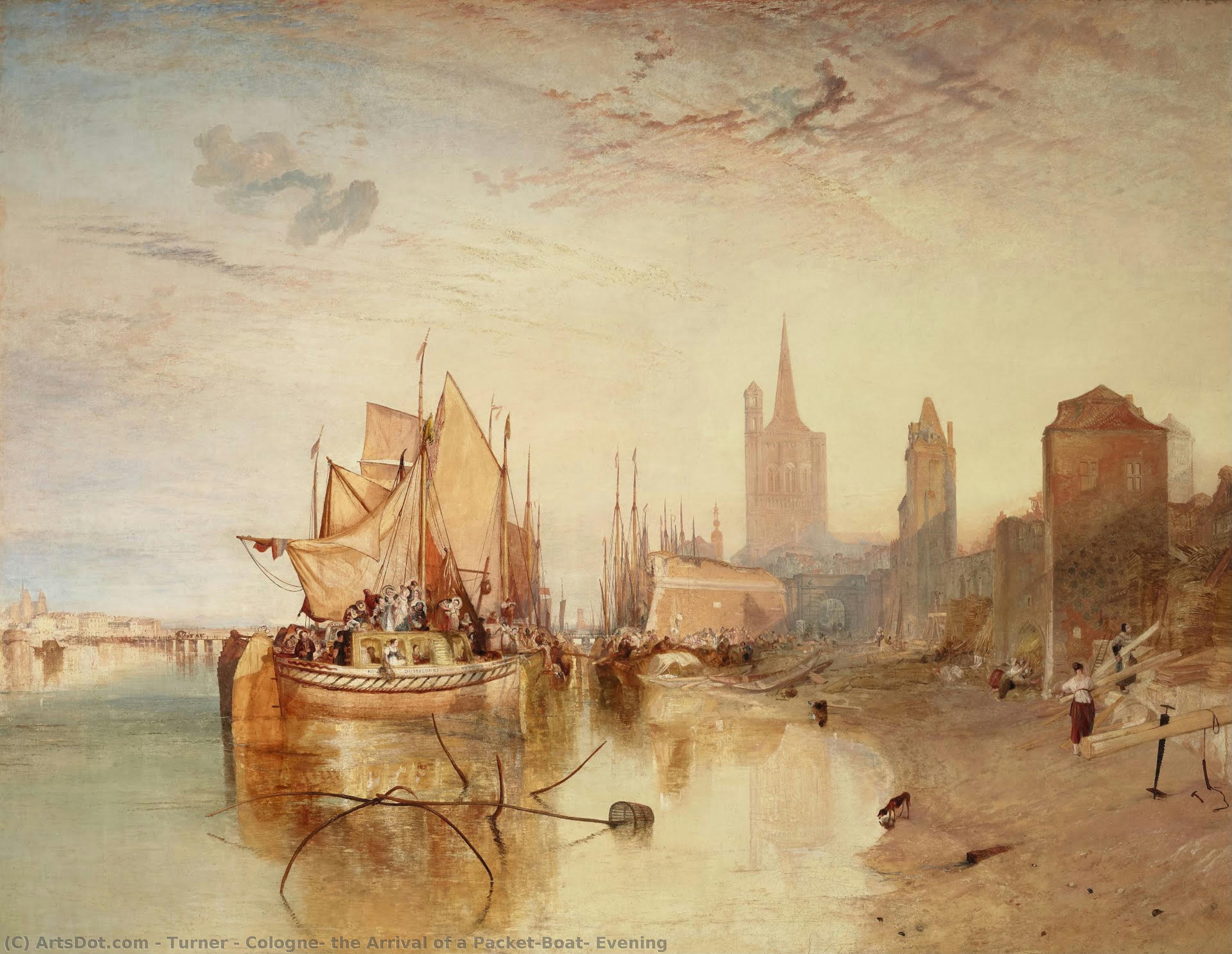 Cologne, The Arrival Of A Packet-boat: Evening — J.m.w. Turner