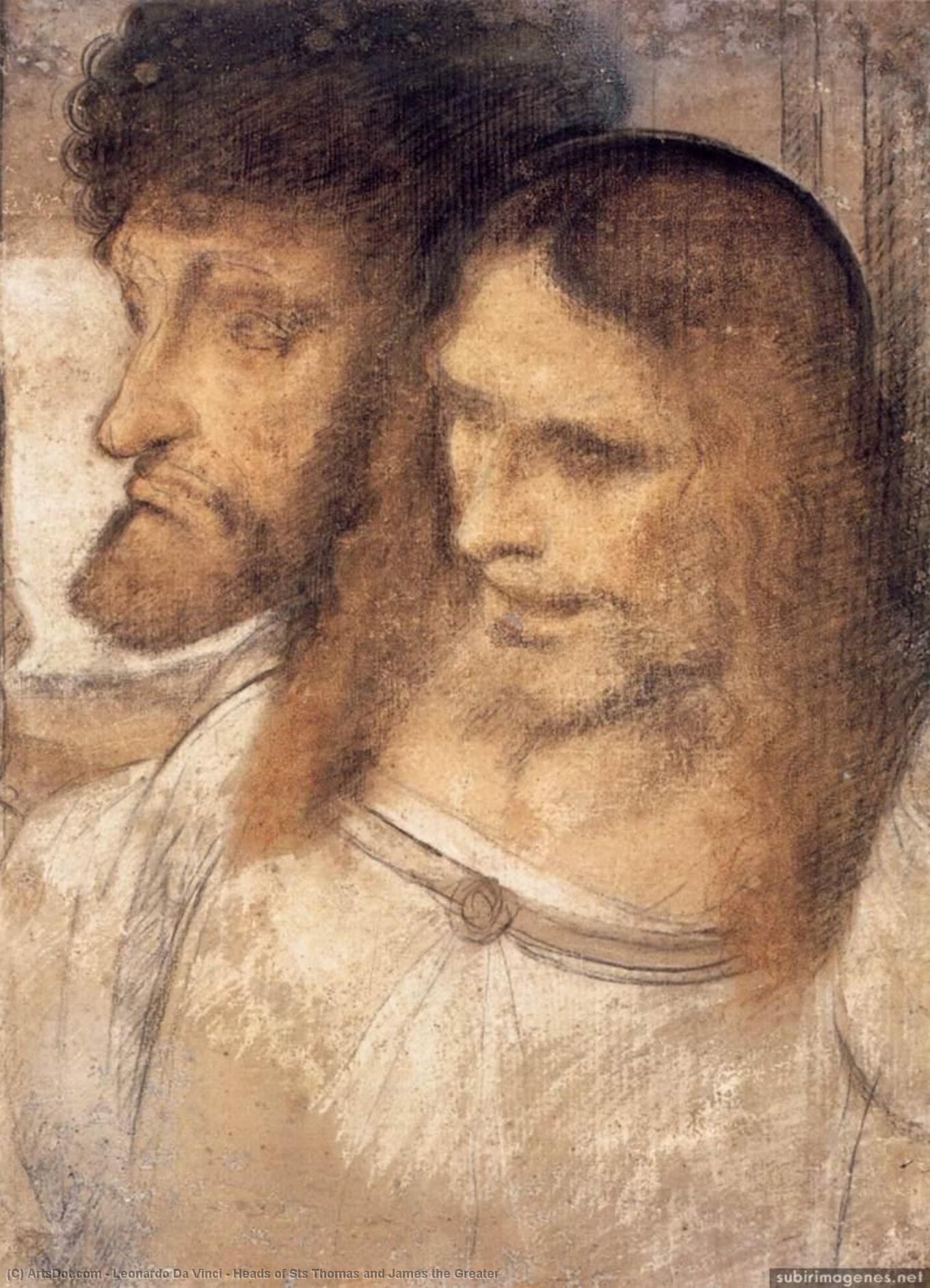 Köpfe Der Hl. Thomas Und Jakobus Dem Großen — Leonardo Da Vinci