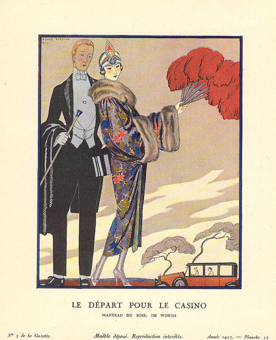 Le Depart Pour Le Casino — Georges Barbier