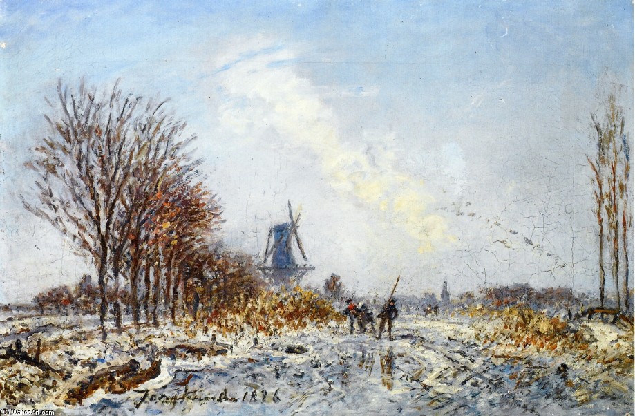 Skaters Near Rotterdam — Johan Barthold Jongkind