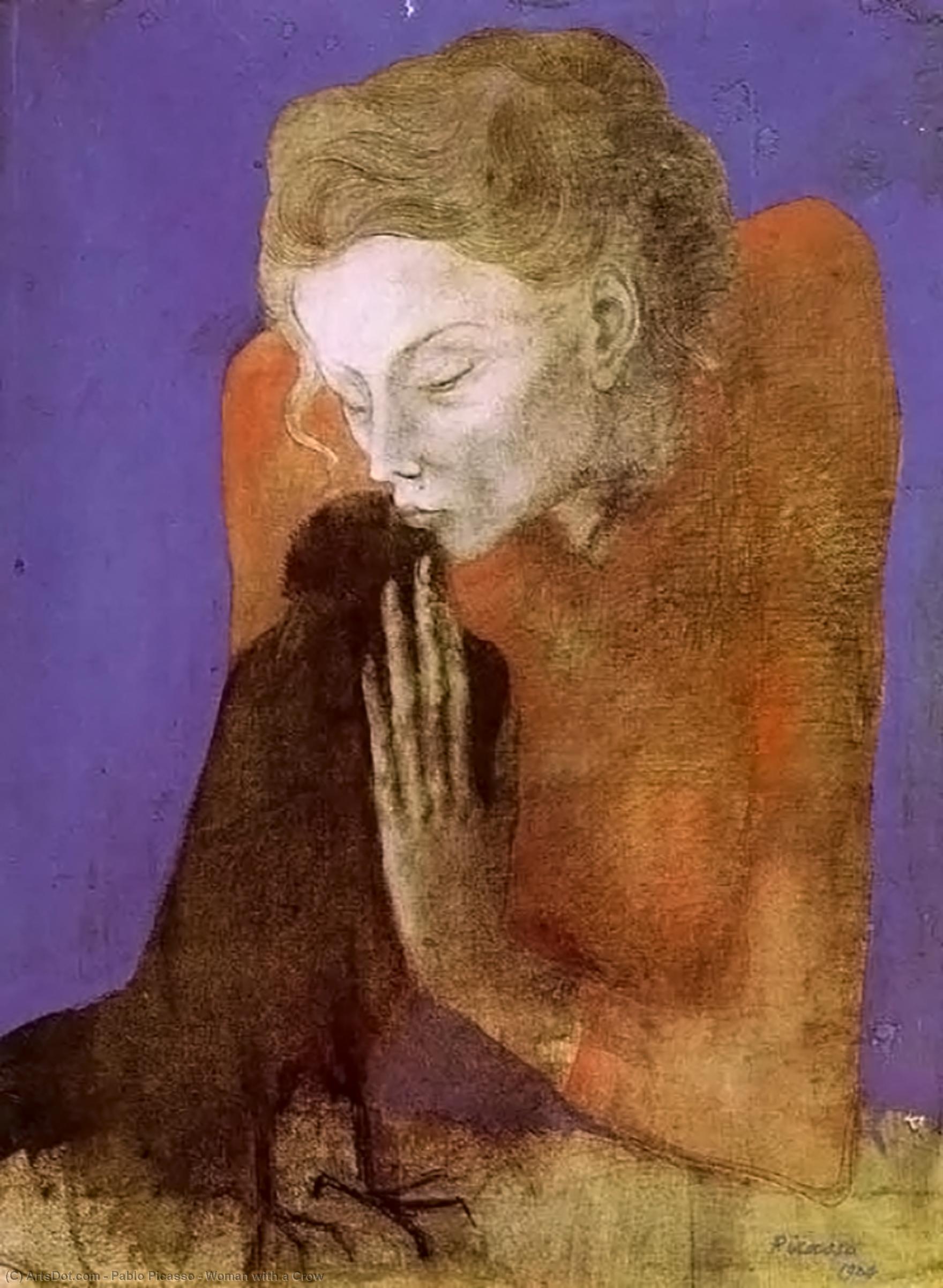 Woman With A Crow — Pablo Picasso