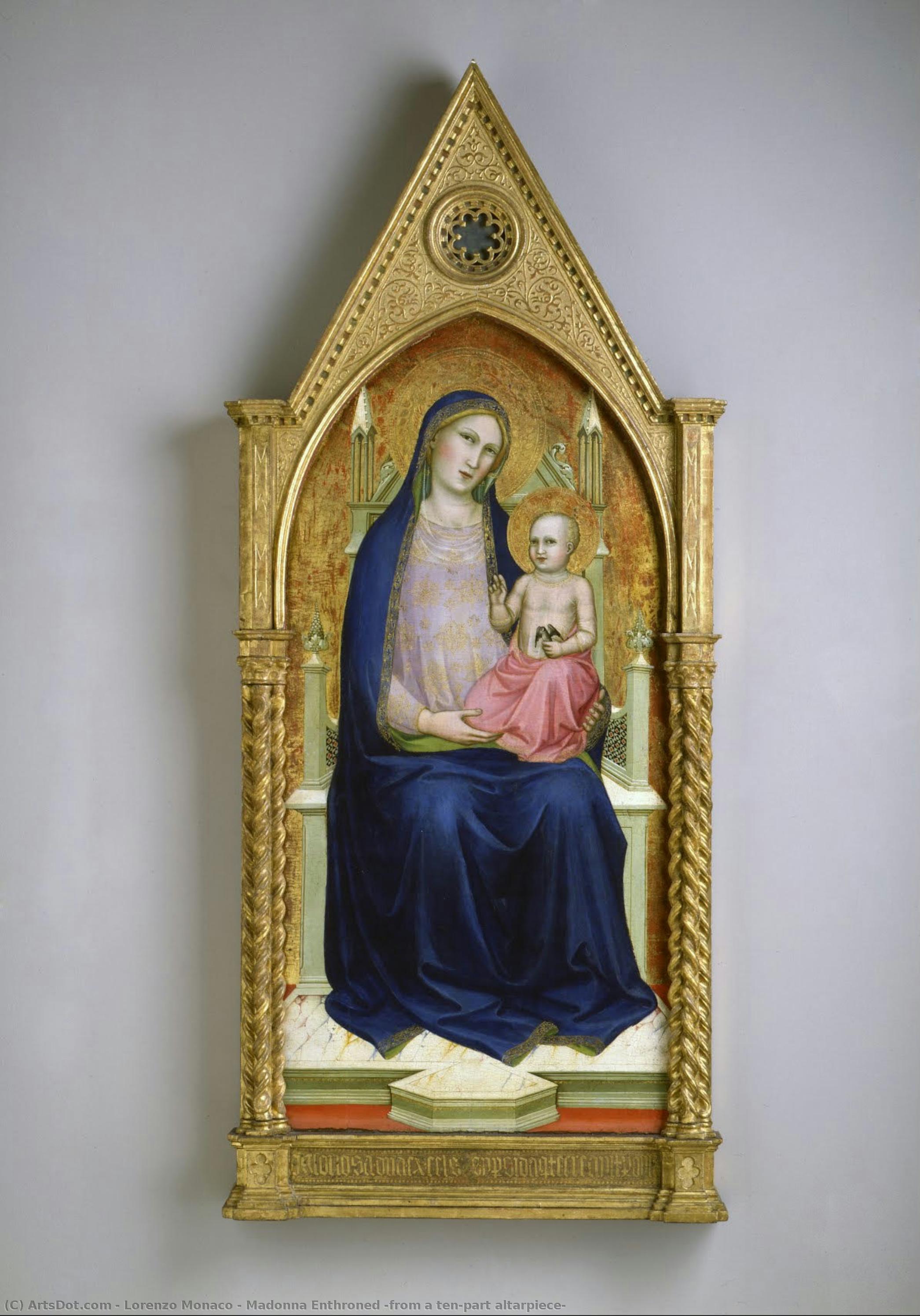 Madonna Enthroned (from A Ten-part Altarpiece) — Lorenzo Monaco