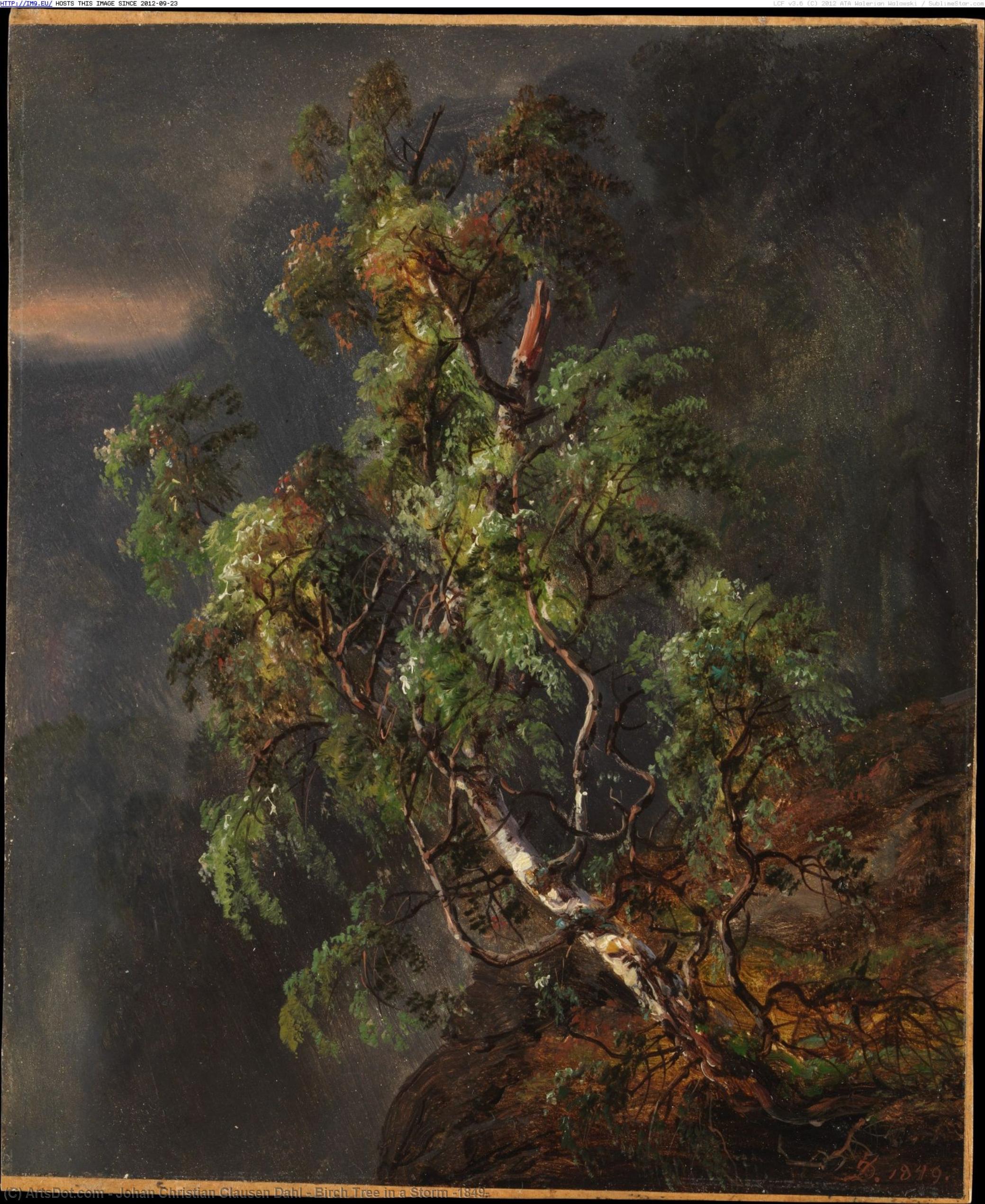 Birch Tree In A Storm (1849) — Johan Christian Claussen Dahl