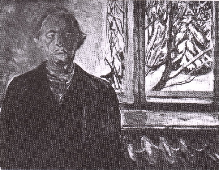 Near The Window, Self-portrait — Edvard Munch