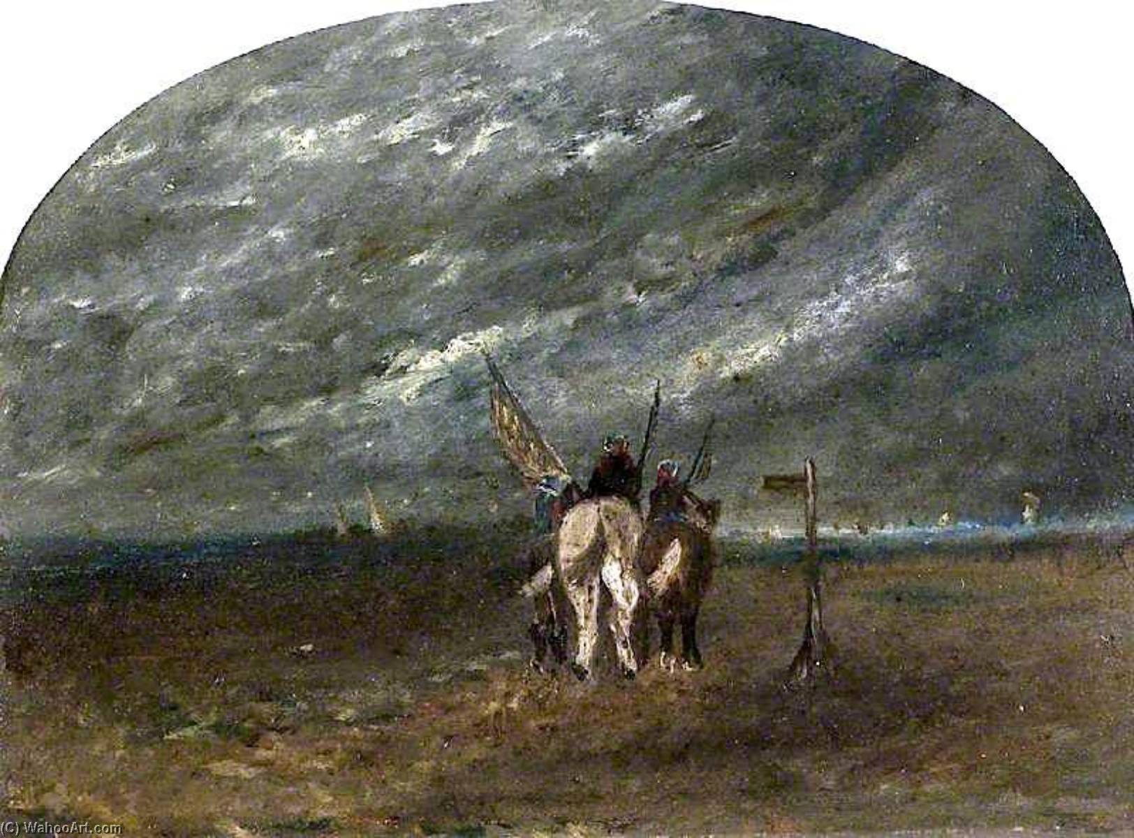Fisherman Riding On The Sands — David Cox The Elder