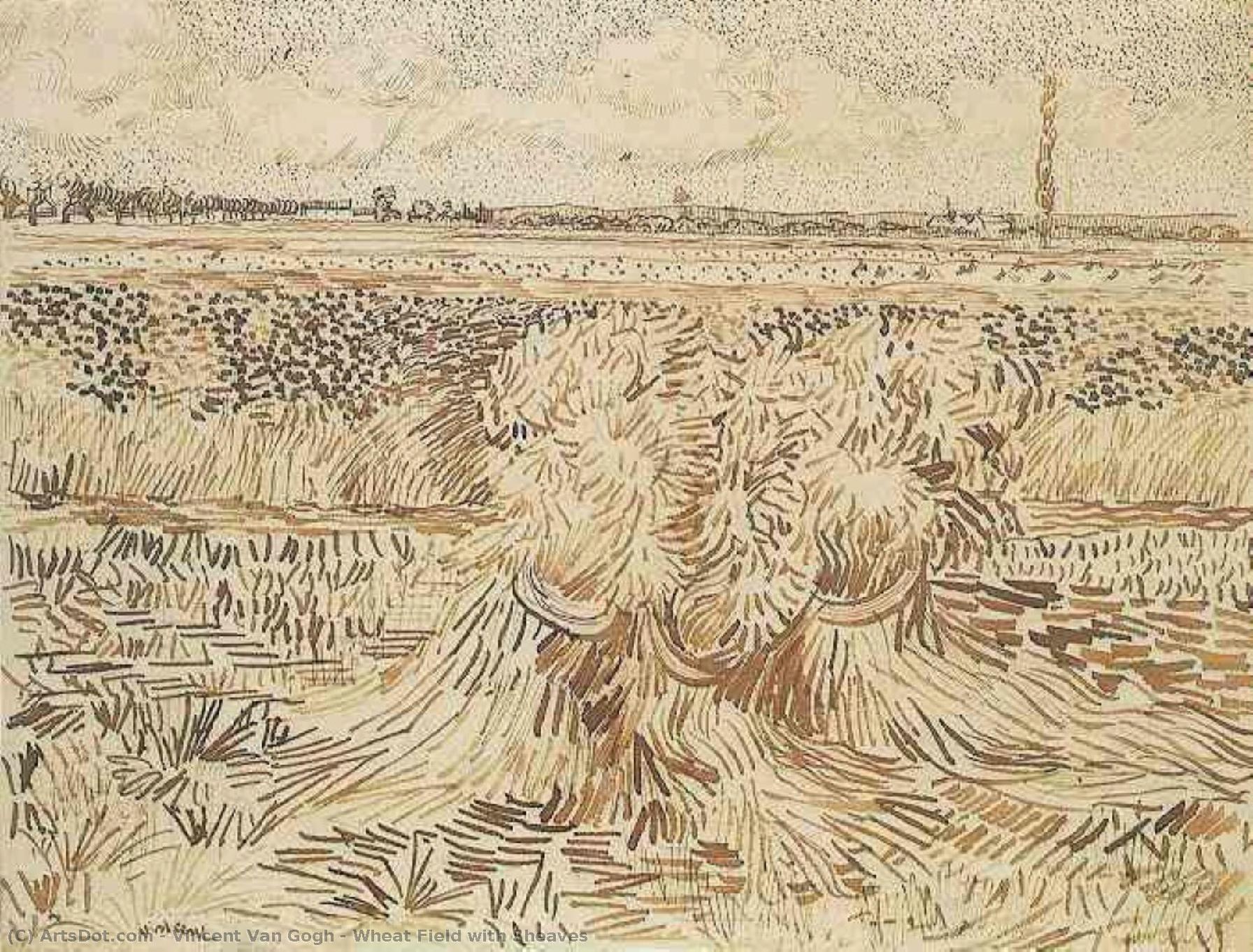 Wheat Field With Sheaves — Vincent Willem Van Gogh