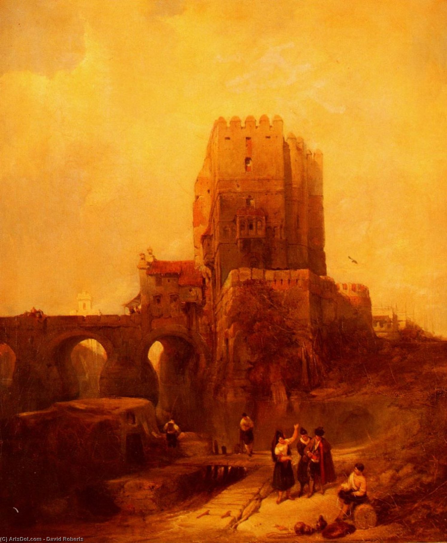 Moorish Tower On The Bridge At Cordova — David Roberts