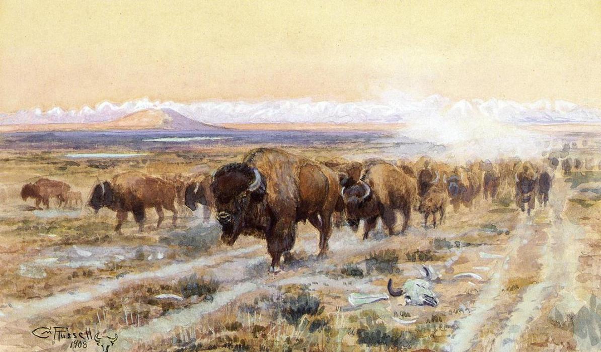 The Bison Trail — Charles Marion Russell