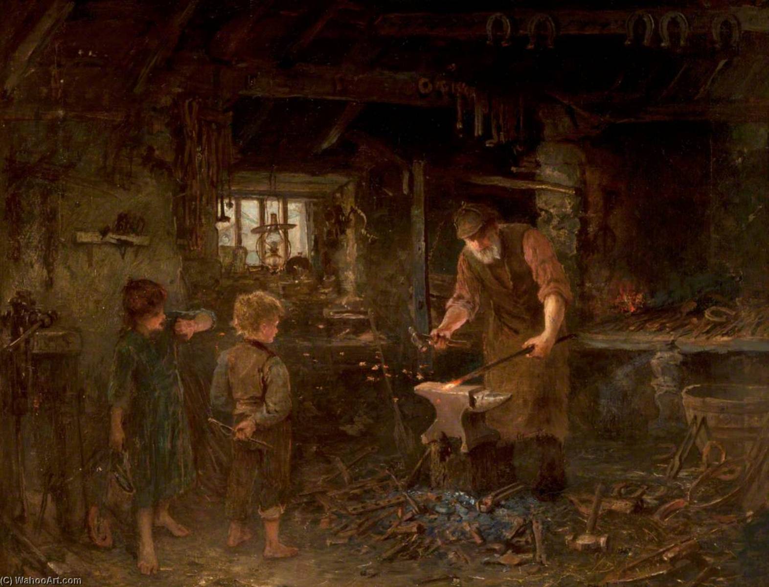 The Blacksmith's Shop — Otto Theodor Leyde