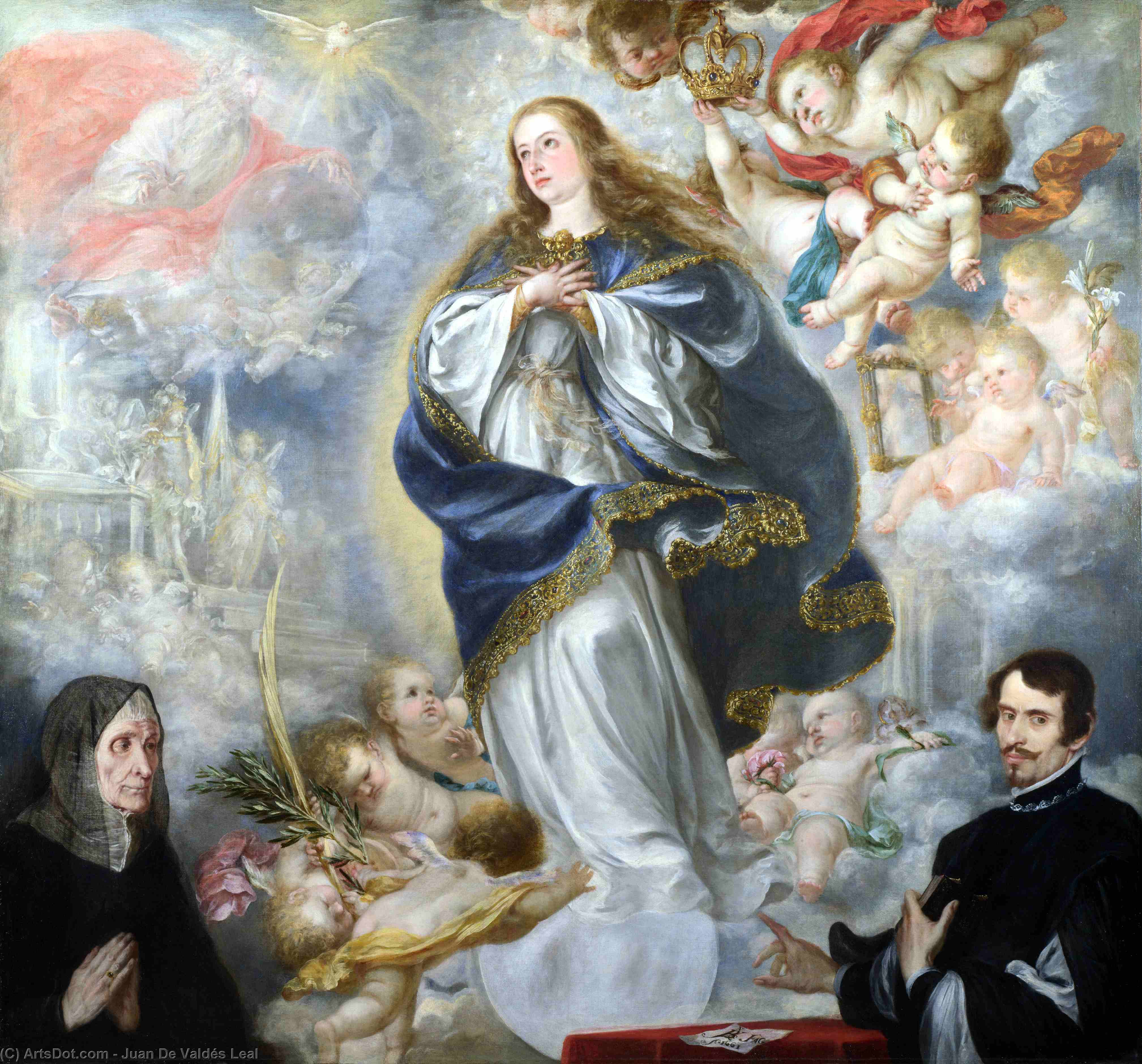 The Immaculate Conception With Two Donors — Juan De Valdés Leal