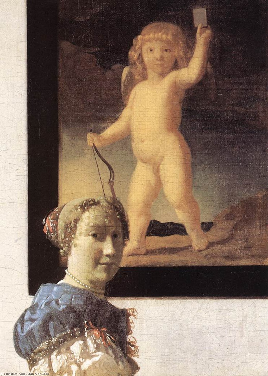 Lady Standing At A Virginal (detail) — Johannes Vermeer