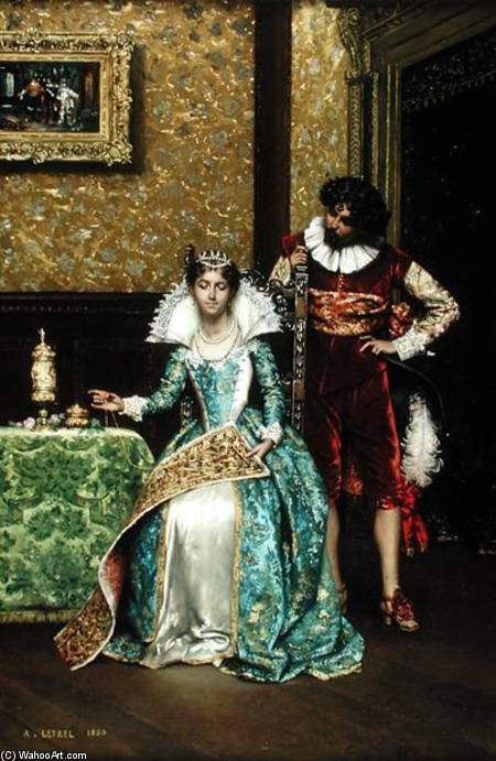 The Attentive Courtier — Adolphe Alexander Lesrel