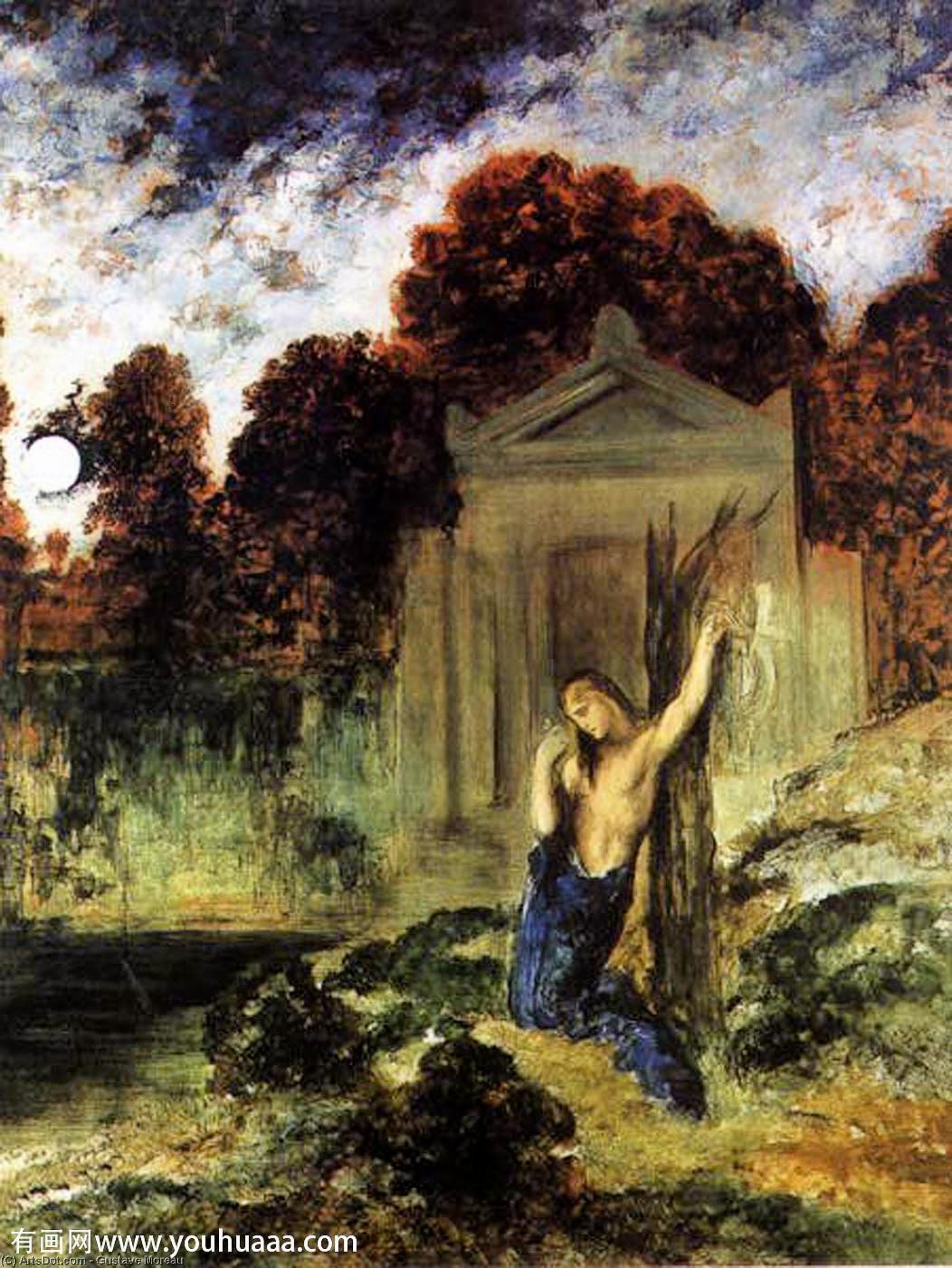 Orpheus On The Tomb Of Euridice — Gustave Moreau
