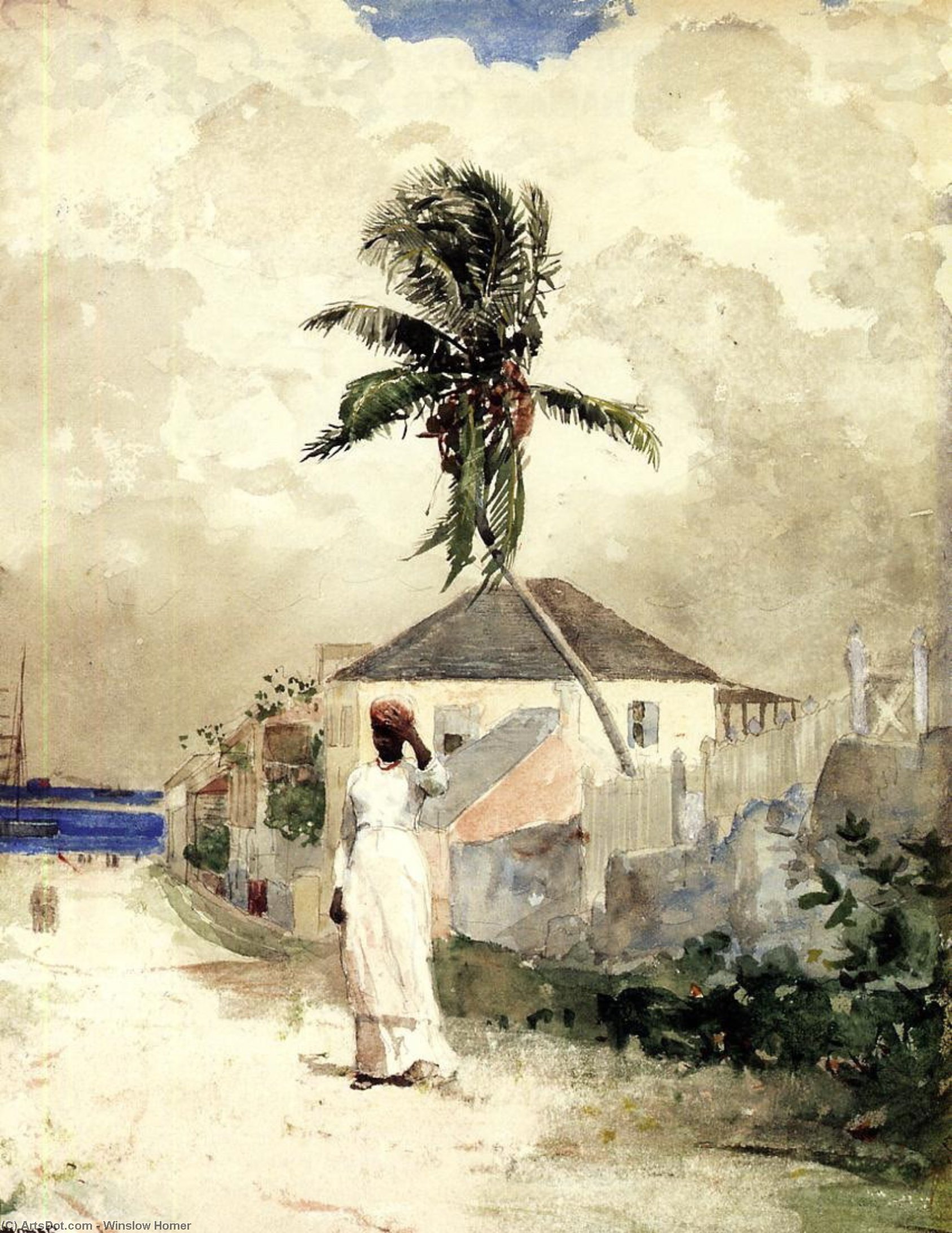 Along The Road, Bahamas — Winslow Homer