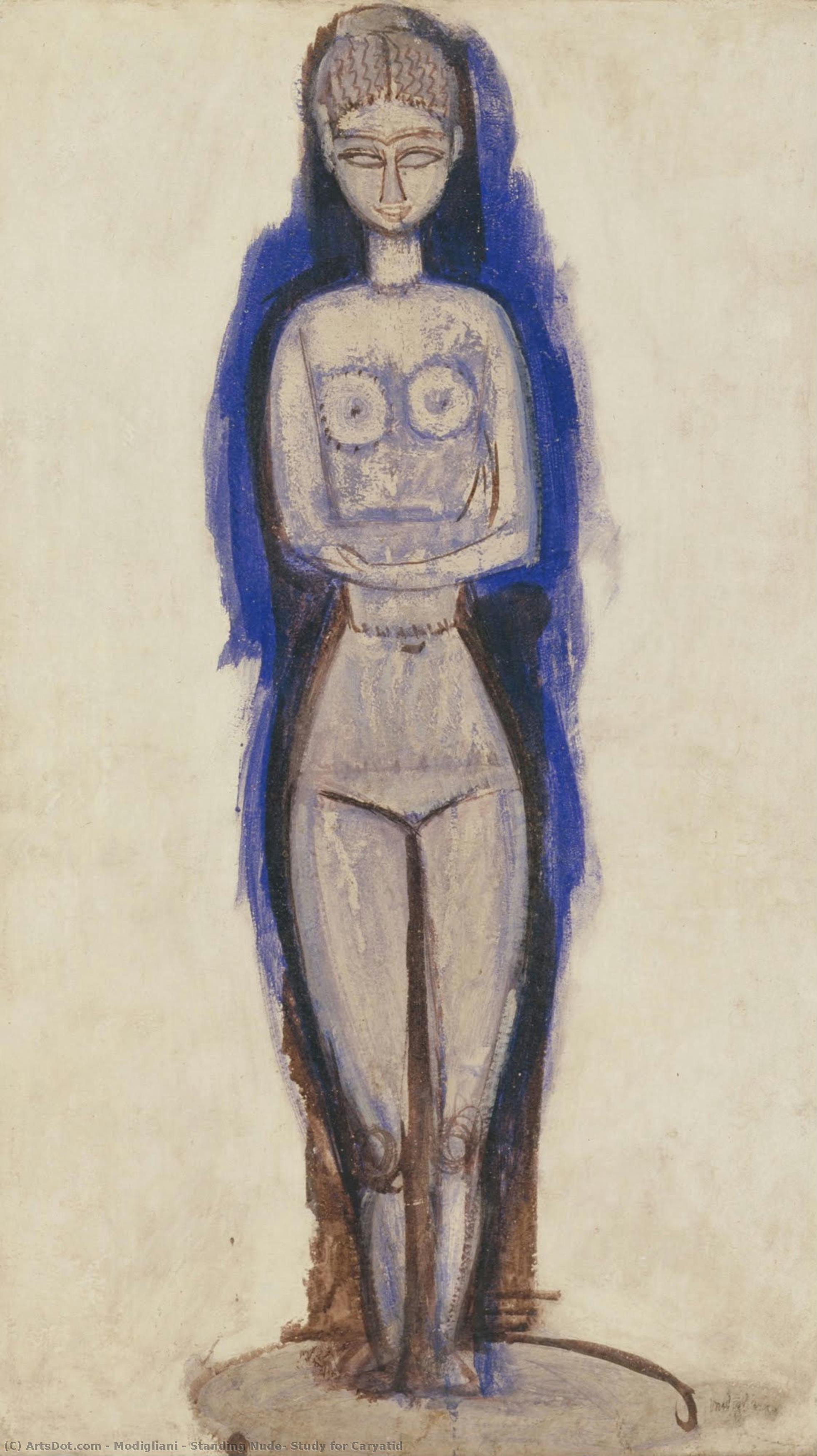 Standing Nude; Study For Caryatid — Amedeo Clemente Modigliani